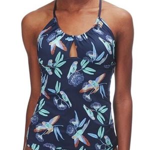 Patagonia Glassy Dawn Parrots Navy Tankini XS